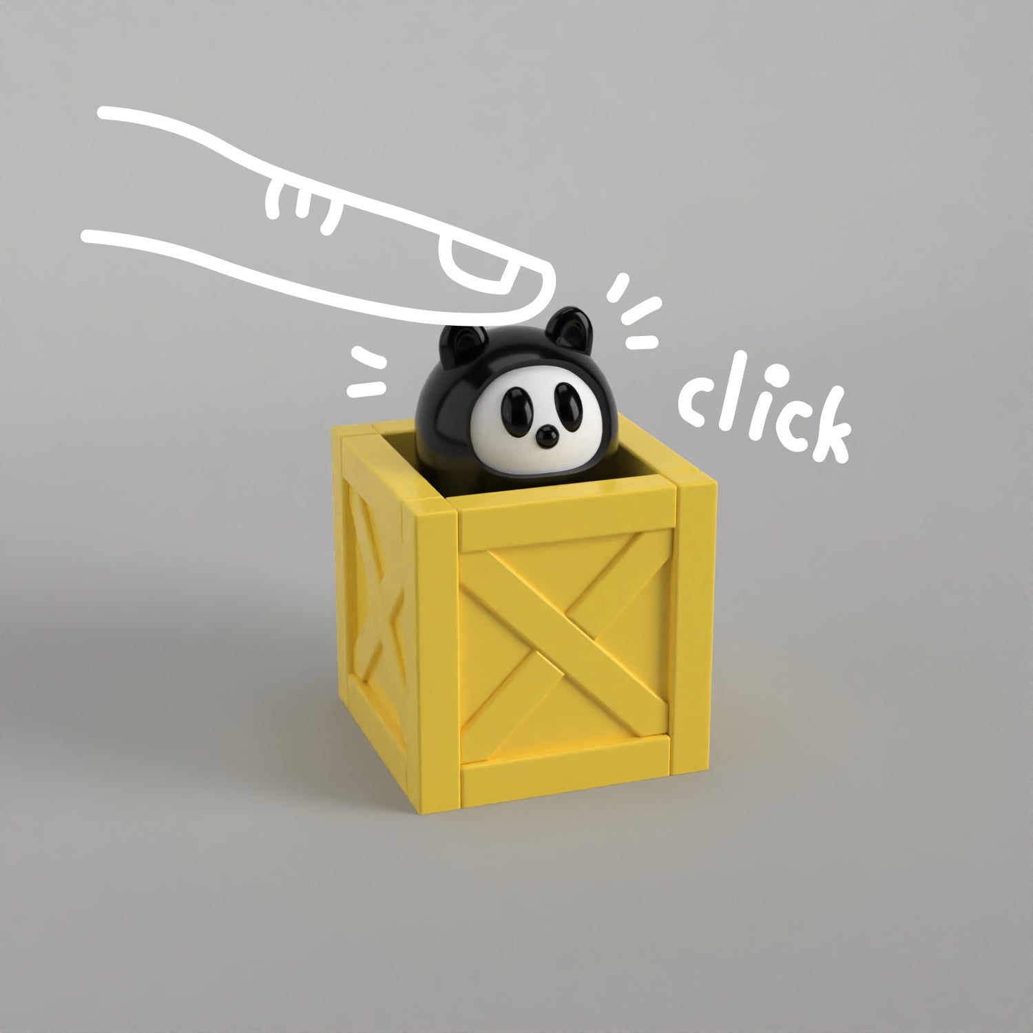 Clicky Character in Crate
