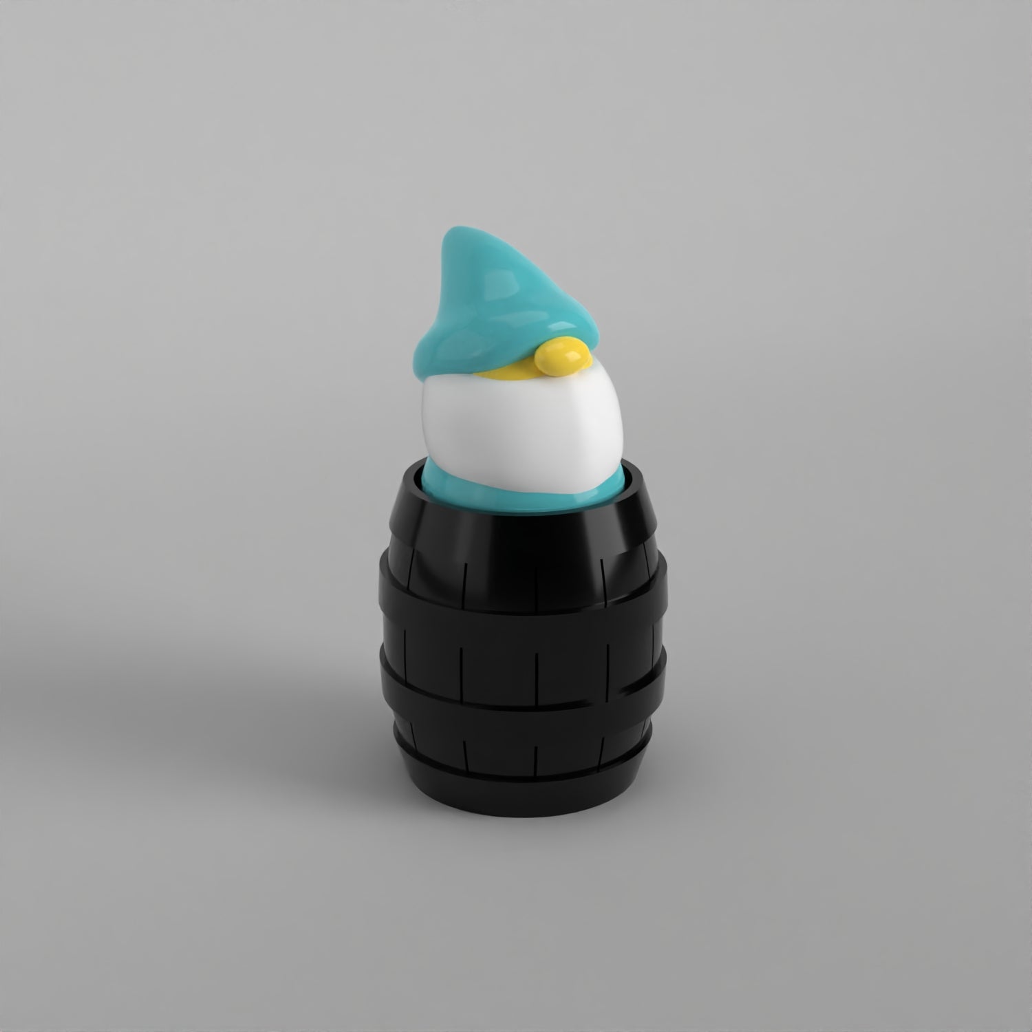 Clicky Gnome in Barrel